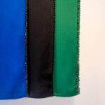 Royaé NURA black Crystal Scarf,emerald green,navy blue,black