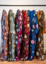 Autumn Bloom — Two-Piece Embroidered Mesh Abaya