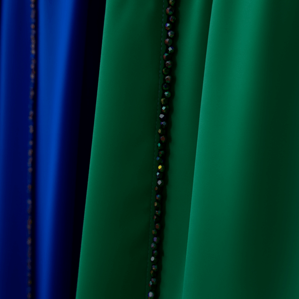 Royaé NURA black Crystal Scarf,emerald green,navy blue,black